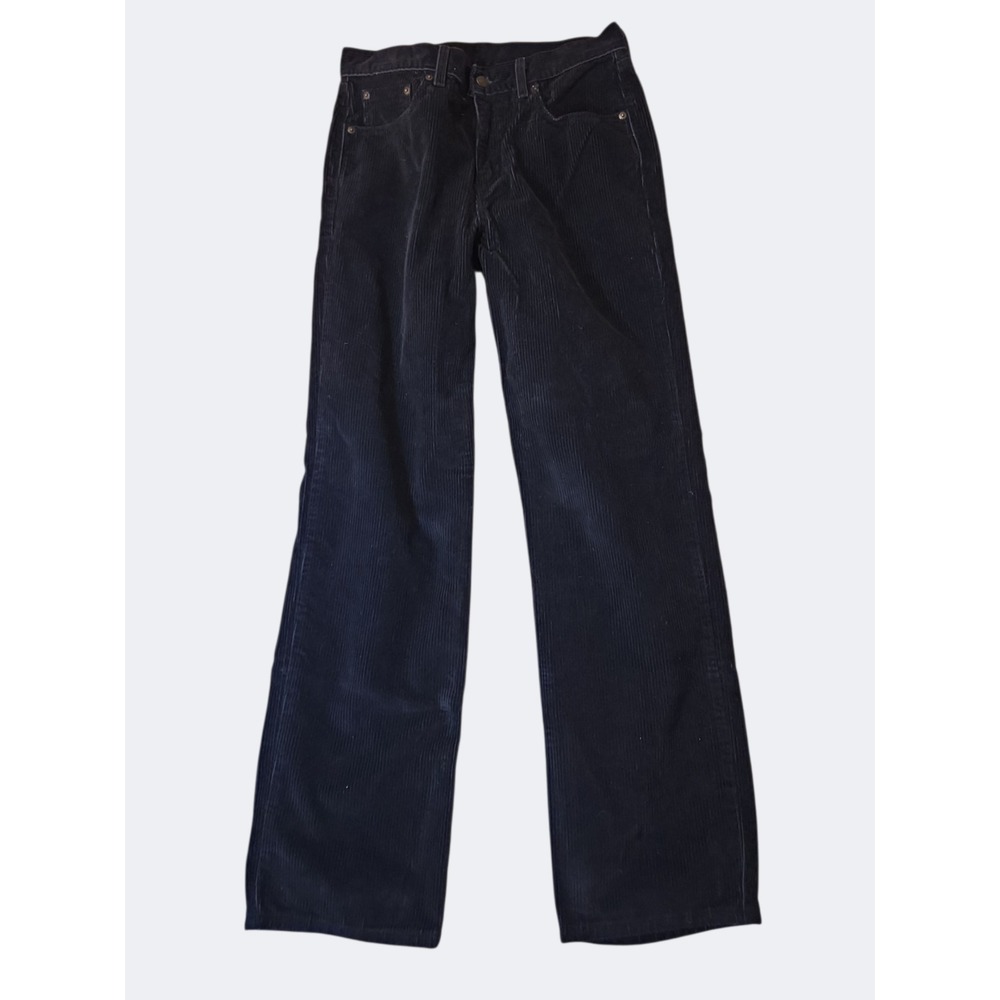 Levis Corduroy Straight‎ Leg Pants Mens W29 L30 Navy Black A0964-1842